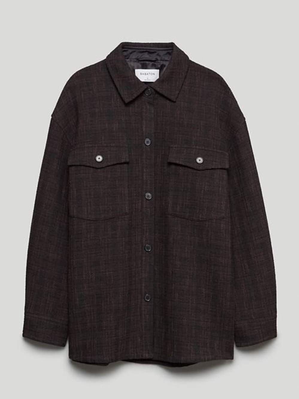NWT Aritzia Babaton Joan Shirt Jacket in Black/Rich Mocha Tweed
